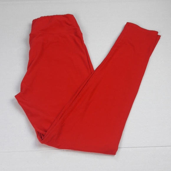 LuLaRoe Pants - LULAROE RED LEGGING ONE SIZE